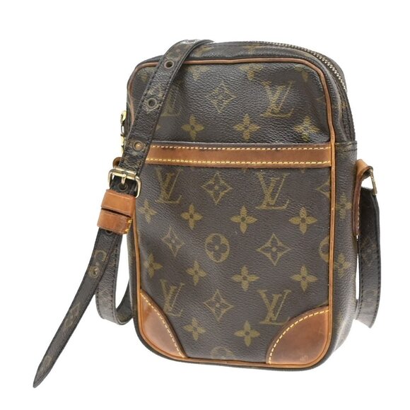 LOUIS VUITTON Danube Shoulder Bag Monogram Leather Brown France - Picture 1 of 15